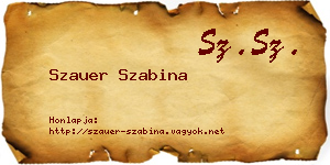 Szauer Szabina névjegykártya