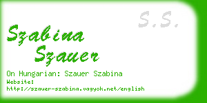 szabina szauer business card